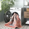 thumbnail image 4 of SAFAVIEH Tuscon Juliet Oriental Machine Washable Area Rug, Beige/Rust, 3' x 5', 4 of 13