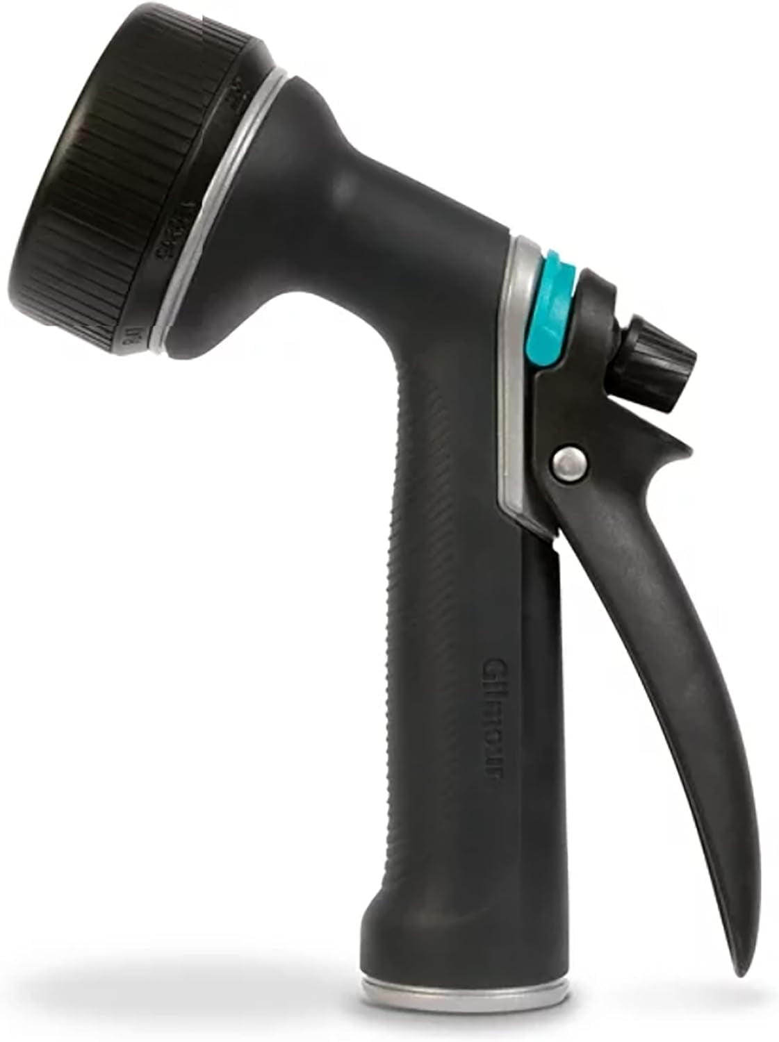 Medium Duty Garden Hose Nozzle with 7 Adjustable Spray Patterns, Water Hose Nozzle for Watering Garden or Lawn, Black