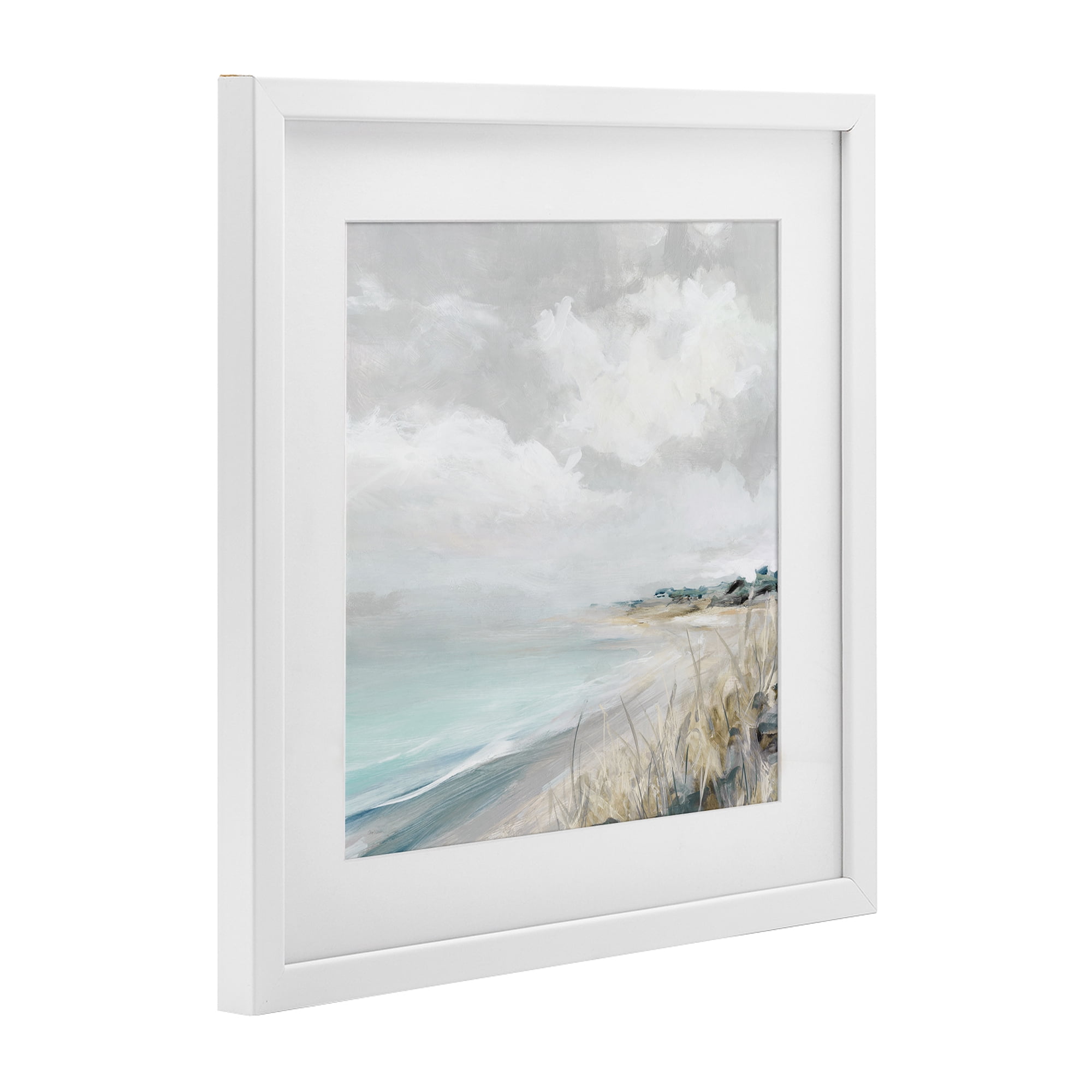 Stupell Industries Coastal Morning By The Dunes White Framed Print Under Glass, design by Carol Robinson