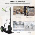 thumbnail image 6 of STRELECT Hand Truck and Dolly with 10" Rubber Wheels & 35" - 45" Telescoping Handle, 400Lbs, Black & Green, 6 of 6