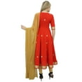 thumbnail image 2 of Atasi Readymade Designer Party Wear Indian Red Anarkali Suit Set Clothing - 8, 2 of 9