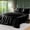 Black-Full, variant on Khaki Full Satin Microfiber 4-Piece Bedding Set