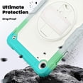 thumbnail image 4 of Funda para Samsung Galaxy Tab A11 Plus de 11 pulgadas (2025) y A9 Plus de 11 pulgadas (2023), resistente, a prueba de golpes, con soporte giratorio de 360° y correa de mano/bandolera., 4 of 9
