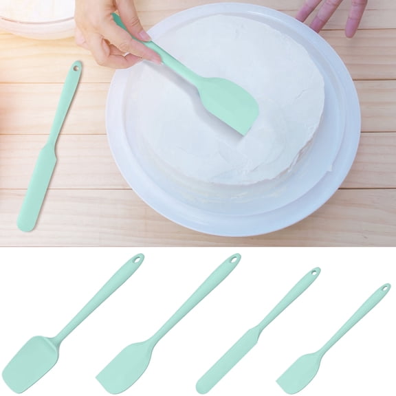 Jetcloudlive 4 Pcs Silicone Spatula Set with Nonslip Handle Heat Resistant Versatile Kitchen Dishwasher Safe Cooking Spatula Set for Cooking Mixing Baking