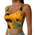 thumbnail image 2 of Fotbe Sunflowers 7 Pattern Womens' Sports Bra Longline Wirefree Padded with Medium Support Sports Moisture-Wicking Workou Vest,Tank Top-X-Large, 2 of 9