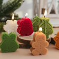 thumbnail image 4 of 1 caja de velas navideñas, Papá Noel, muñeco de nieve, piñas pintadas multiusos, velas decorativas, regalos de manualidades navideñas, muñeco de nieve, 4 of 5