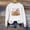 White, variant on qelini Oversized Graphic Sweatshirt for Women Halloween Fall Cute Ghost Print Fashion Long Sleeve Sweatshirts Crewneck Athletic No Hood Lightweight Pullover Tops