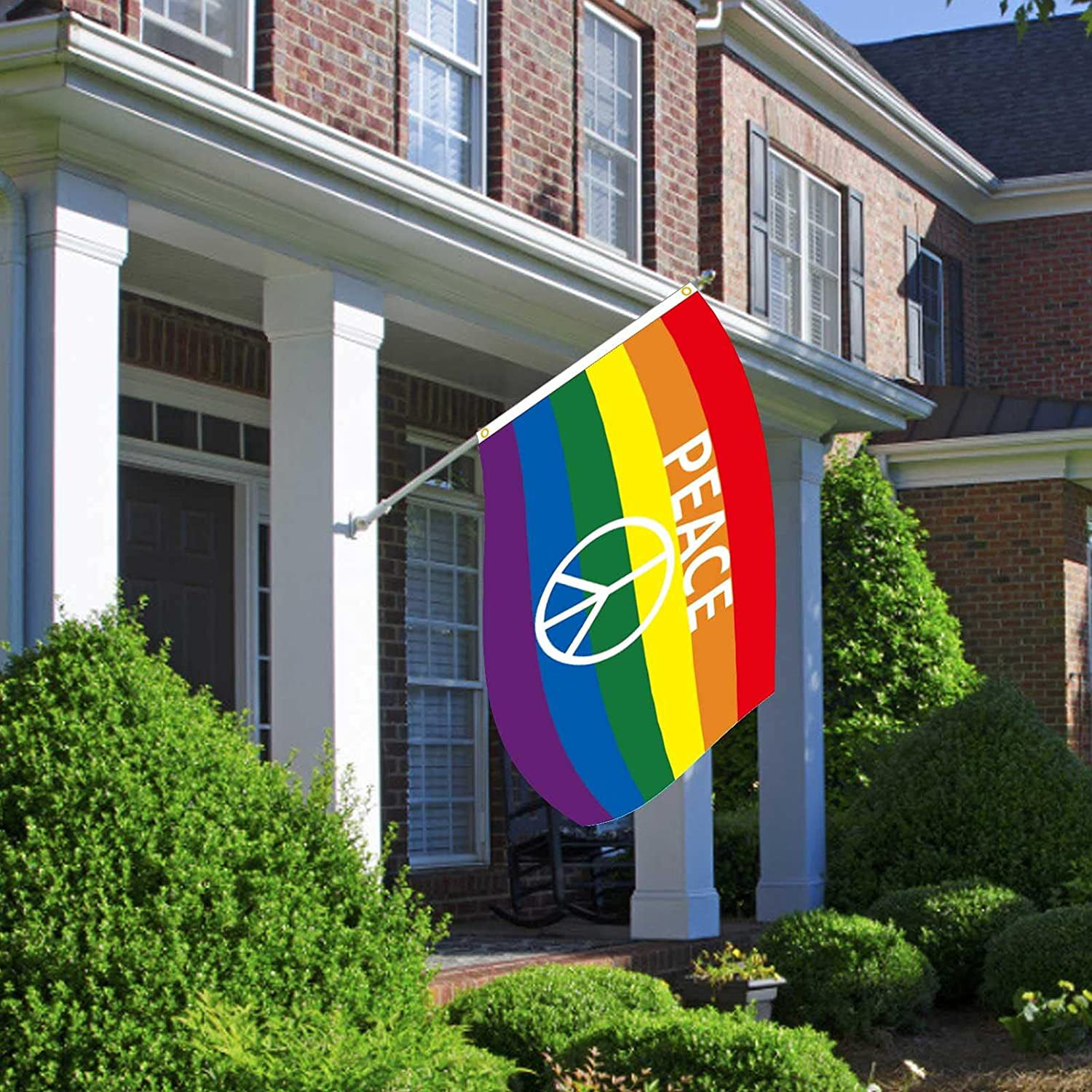 LBGT Gay Lesbian Pride Flag Rainbow In or Outdoor Yard w/ Grommets 3' x 5' ft 