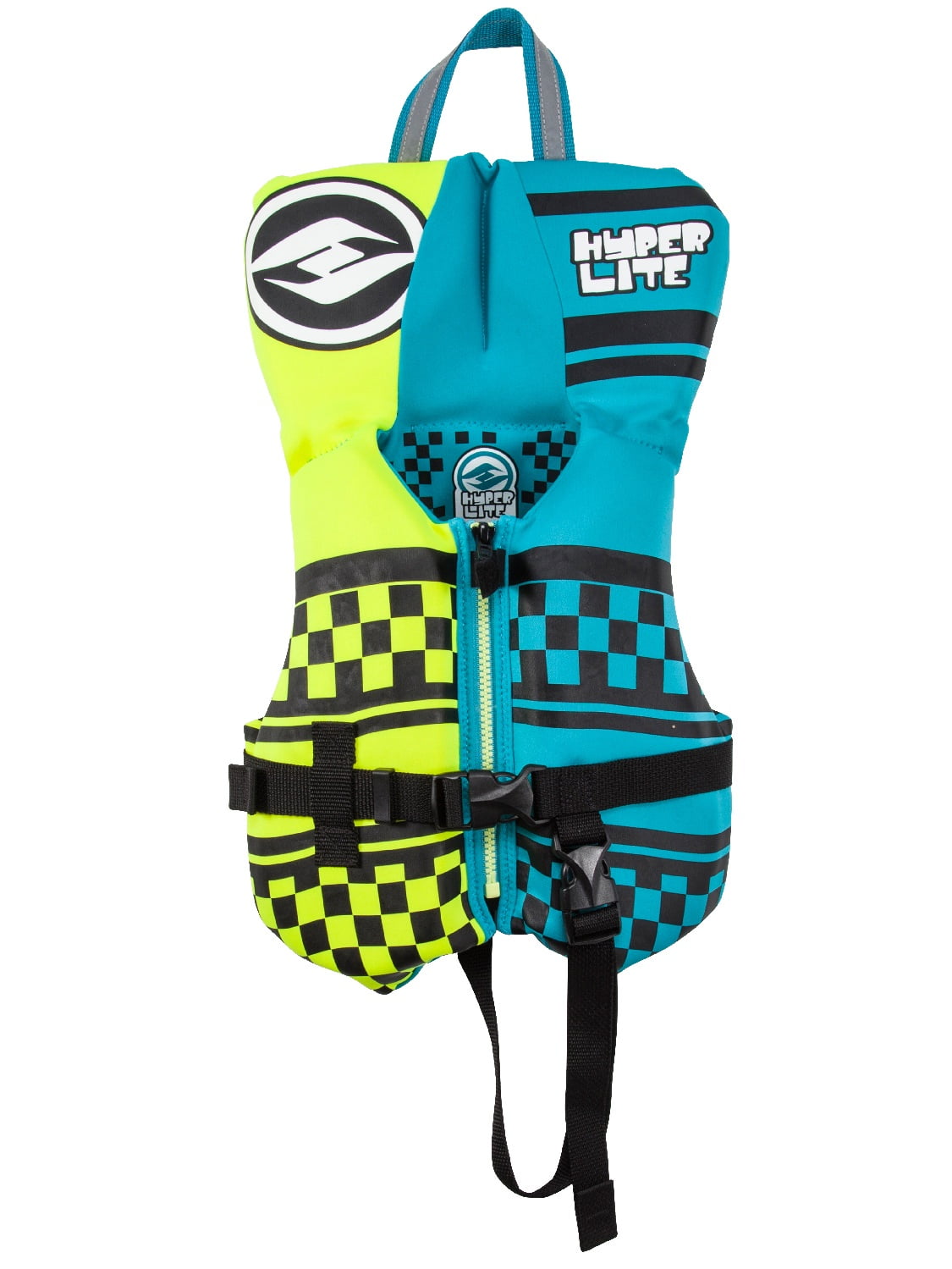 Hyperlite Toddler/Kids Indy Life Jacket Vest with Head Rest, Blue and