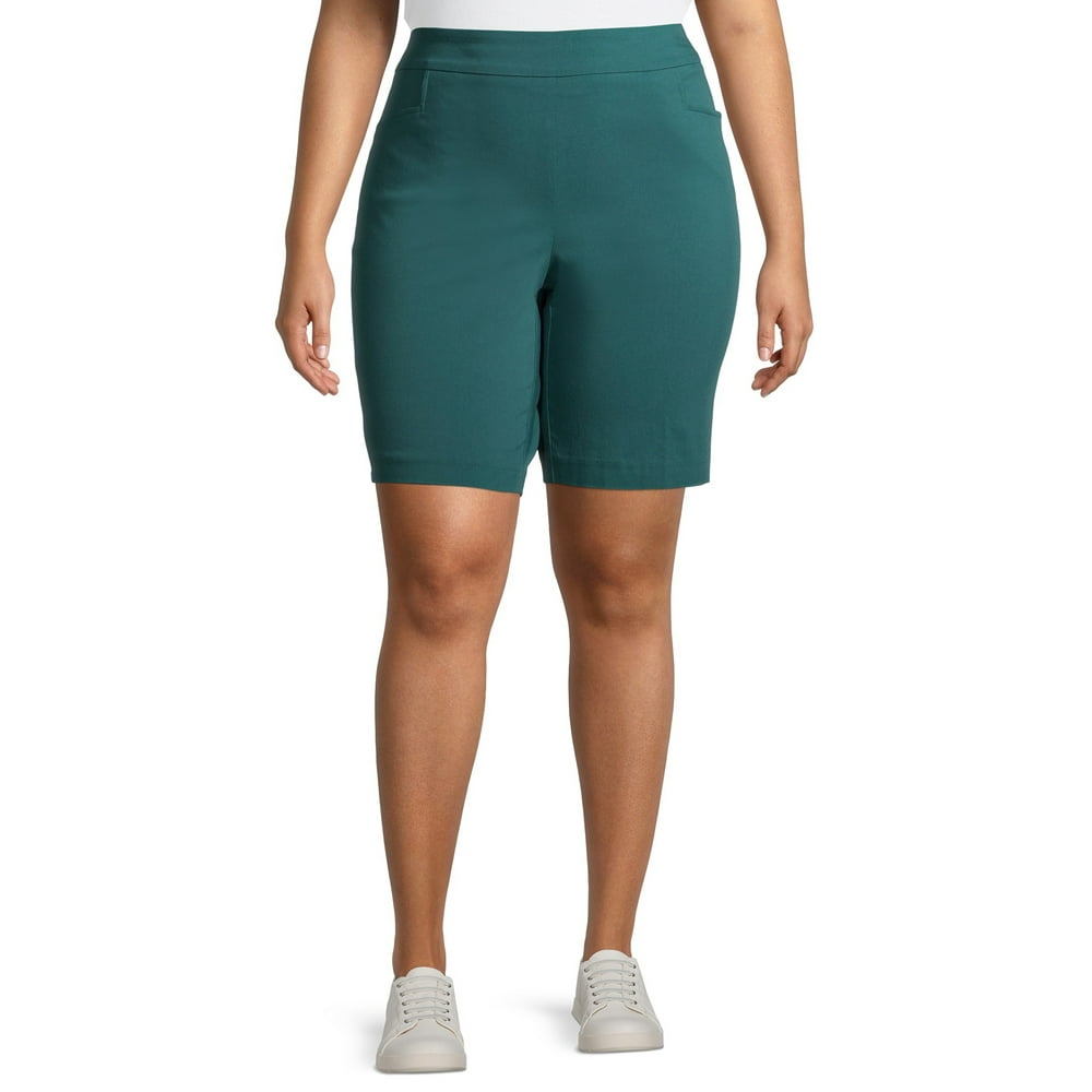 Terra & Sky - Terra & Sky Women's Plus Size Millennium Woven Shorts ...
