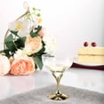 thumbnail image 4 of Balsa Circle 6 Clear Gold Glasses Colored Disposable Wine Goblets Wedding Party Buffet Tableware, 4 of 7