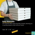 thumbnail image 5 of "50 Pack - 18"" x 18"" x 2"" White Corrugated Plain Pizza/Bakery Box", 5 of 6
