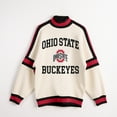 thumbnail image 5 of Women's Gameday Couture White Ohio State Buckeyes Oversized Vivid Turtleneck Sweatshirt, 5 of 5
