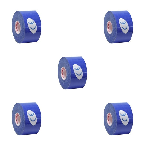 Cinta elástica Soidarity Soporte muscular Deportes Adhesivo Vendaje Gimnasio Fitness Azul oscuro 3.8cmx5cm