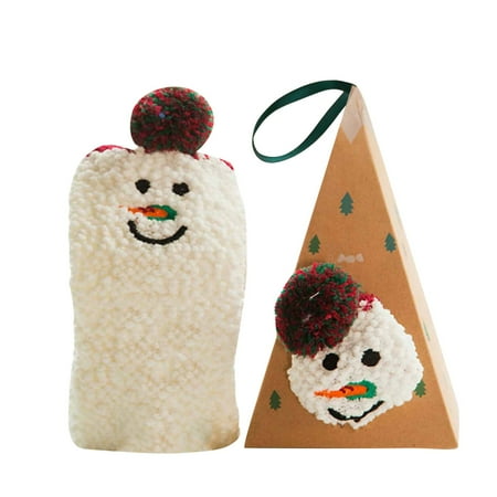 

Christmas Home Decorations Cute 3D Animal Socks With Gift Box Coral Fleece Socks Winter Thickened Cartoon Embroidery Floor Christmas Socks