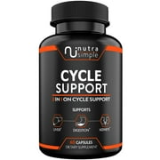 Cycle Support Supplement, Liver Support with Milk Thistle, Zinc, Dandelion, Beet Root, Artichoke Extract, Berberine - 60 Capsules