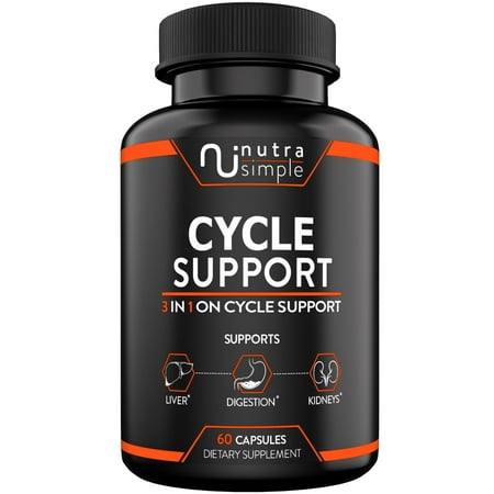 Cycle Support Supplement, Liver Support with Milk Thistle, Zinc, Dandelion, Beet Root, Artichoke Extract, Berberine - 60 Capsules