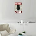 thumbnail image 5 of 1pc 'no phone zone' logo Iron wall art, waterproof and weatherproof decoration, perfect for universities, bathrooms, caves, bars, cafes, garages, farmhouses, man holes - black vintage poster gift, 5 of 7