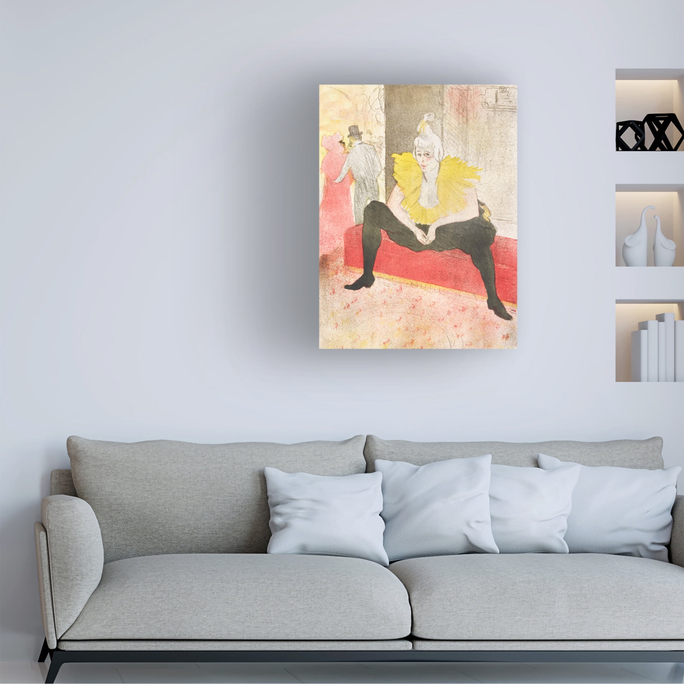 Trademark Fine Art Pictufy The Seated Clowness miss Cha U Kao 1896 Canvas Wall Art