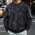 thumbnail image 4 of HOMADLES Mens Crewneck Sweatshirt Graphic Big and Tall Print Pullover Tops Stretch Soft Casual Sweatshirts Black Size 5XL, 4 of 9