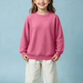 thumbnail image 7 of BLVB Boys Girls Knit Sweater Long Sleeve Crewneck Solid Color Soft Loose Pullover for Teen Kids Cozy Casual Fall Winter Jumper Top(Watermelon Red,15-16 Years), 7 of 7