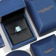 thumbnail image 5 of Gem Stone King 5.50 Ct Emerald Cut Sky Blue Topaz 14K White Gold Women's Ring, 5 of 6