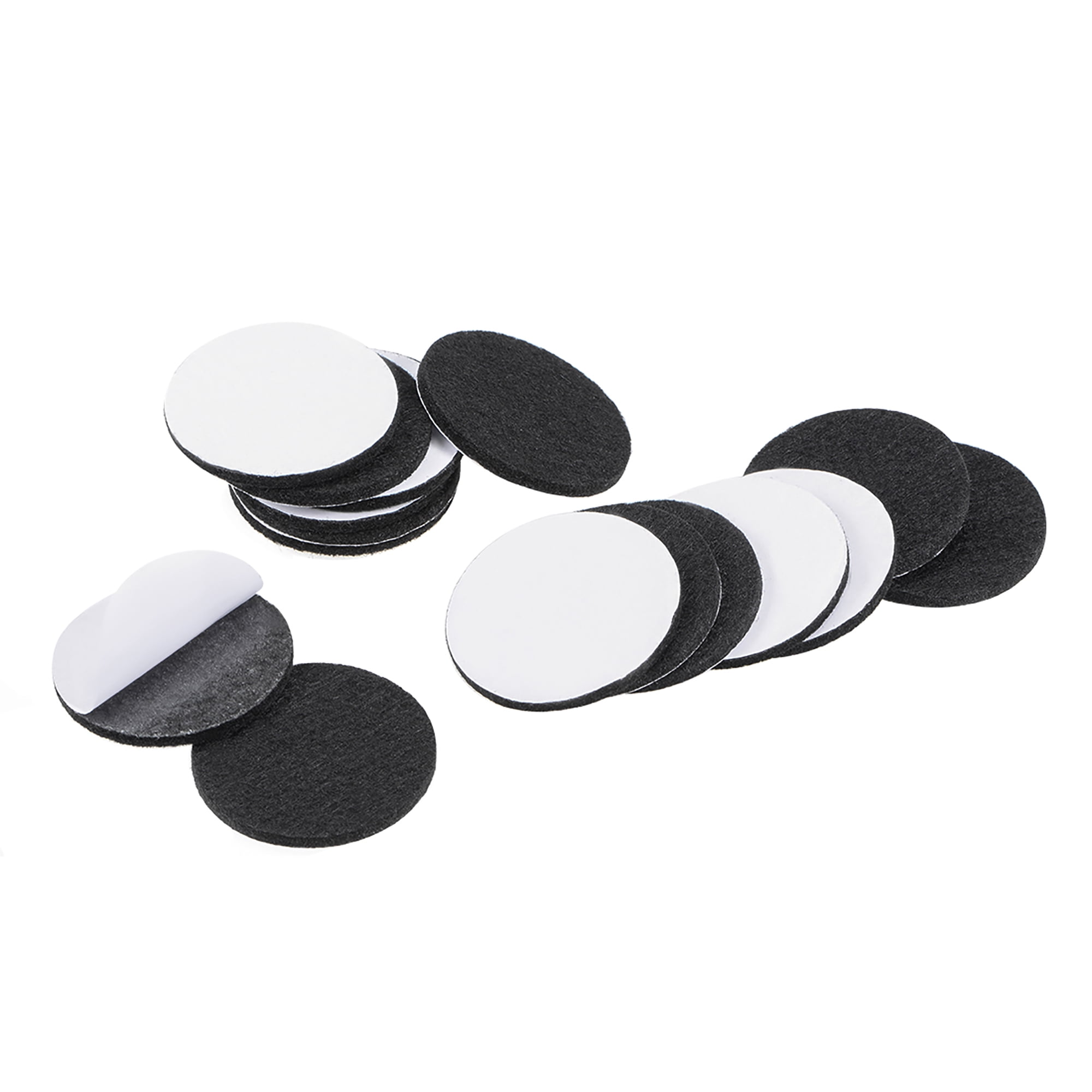 Furniture Pads, Adhesive Felt Pads 40mm Diameter 3mm Thick Round Black 36Pcs