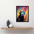 thumbnail image 4 of Black Labrador Retriever Dog Lover Gift Pet Portrait Vibrant Colourful Artwork Painting Art Print Framed Poster Wall Decor 12x16 inch, 4 of 5