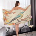 thumbnail image 7 of Coolnut Beautiful Forest Bird Towels Highly Absorbent Cotton Towels Set of 2, Premium Spa & Hotel Quality Quick Dry Towel Set 54 x 27 Inches Washcloth Gift, 7 of 7