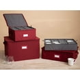 thumbnail image 6 of Covermates Keepsakes China Cups and Coffee Mugs Storage Box – Stackable, Reinforced Handles, China Storage-Scarlett Red, 6 of 7