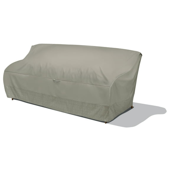 Duck Covers® Weekend Water-Resistant Outdoor Sofa Cover with Integrated Duck Dome, 77 x 35 x 35 Inch, Moon Rock