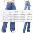 thumbnail image 3 of ZToonmas Solid High Waist Stretch Wide Flare Jeans for Women Loose Vintage Casual Full Length Denim Long Pants with Pockets, 3 of 6