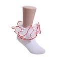 thumbnail image 3 of Girls Ruffle Socks Toddler Lace Frilly Dress Socks Fold Over Church Fancy Socks for Little Kids Big Girl, 3 of 3
