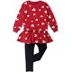 thumbnail image 2 of Conjunto de ropa para niños, tops largos, Camiseta larga cálida para niñas, top + falda, pantalones, trajes con forma de corazón, 2 of 5