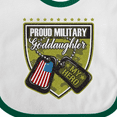 thumbnail image 4 of Inktastic Proud Military Goddaughter Girls Baby Bib, 4 of 4