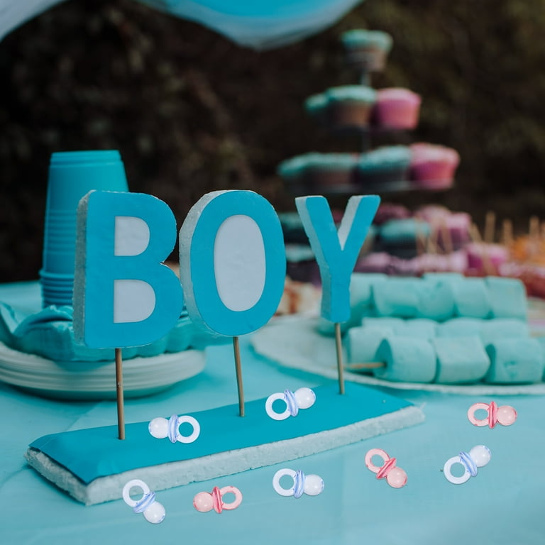 100 Pcs Acrylic Baby Shower Pacifiers - Mini Pacifier Charms For Party Favors & Games