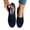 2# Navy, variant on Womens Knitted Flat Shoes Lightweight Comfortable Loafers Slip On Casual Breathable Mesh Walking Shoes Round Toe Beige 38