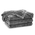 thumbnail image 2 of MARNUR Flannel Throw Blanket for Couch, Waffle Jacquard Throw Blanket for Bed, Soft, Warm, Lightweight, 50"x70", Gray, 2 of 10