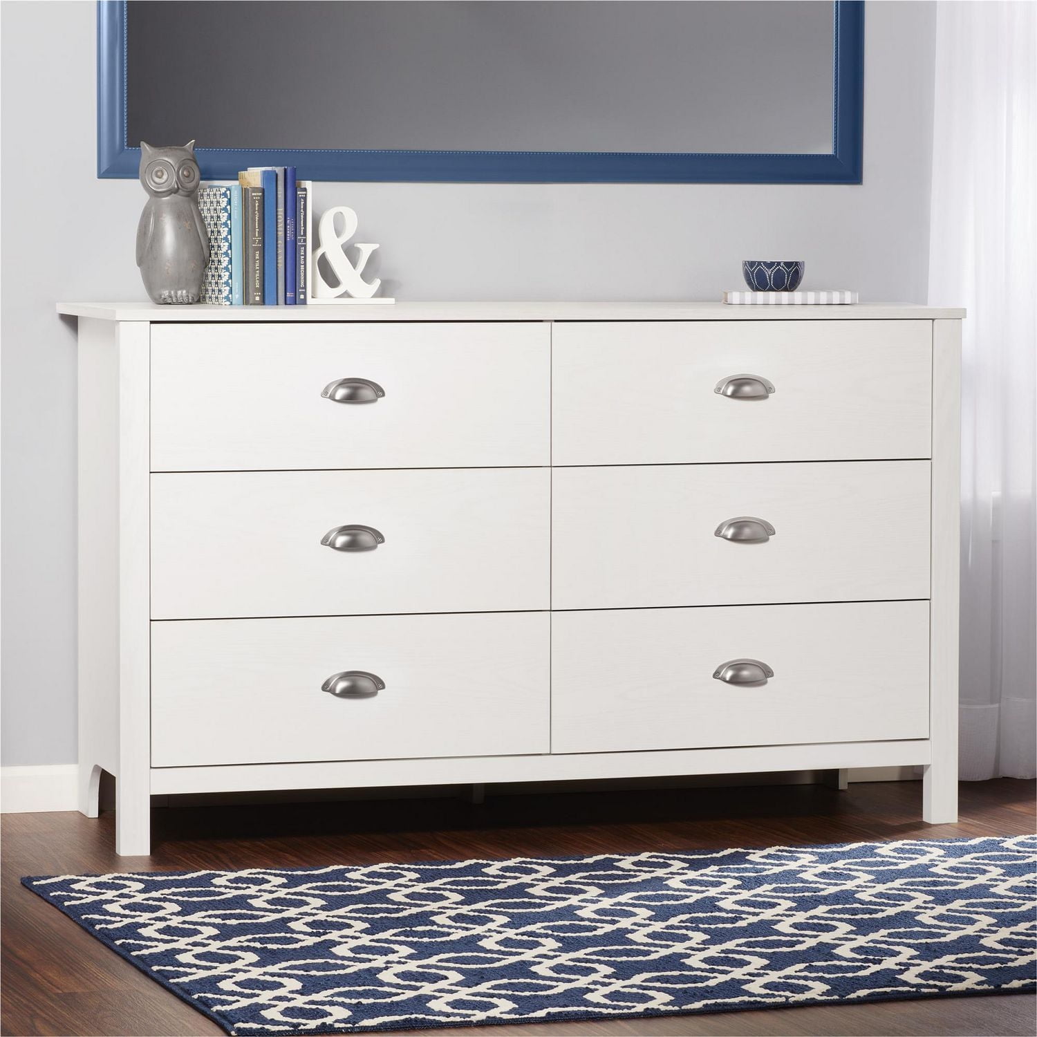 Kayla 6 tiroirs Commode, blanc