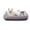 Grey-S(20"x19"x6”), variant on Washable Dog Bed Medium Size Dogs  Rectangle Comfy Fluffy Small Removable Zipper Cover Machine Wash Durable Pet Cuddler With Anti-slip Bottom 25x21x7 In Beige