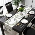 thumbnail image 3 of Sage Green Grey Table Runner 48 Inches Long, Geometric Circle Modern Abstract Simple Art Kitchen Coffee Dining Table Decoration for Home Party Birthday Wedding Home Decor 13x48 Inches, 3 of 8