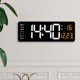 thumbnail image 5 of Reloj digital de pared para sala de estar con pantalla grande de 16 pulgadas y pantalla LED, cronometraje moderno, tecnología de ahorro de energía, para decoración del hogar, marco de metal., 5 of 6