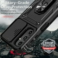 thumbnail image 6 of Ancove for Samsung Galaxy A32 5G Rugged Case with Ring Holder Kickstand,Military Grade [Support Magnetic Car Mount] Heavy Duty Shockproof Proetctive Phone Cover Case,Black, 6 of 8