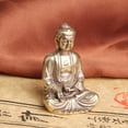 thumbnail image 2 of Estatua de Buda Shakyamuni de latón envejecido, 33 mm, 2 of 3