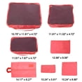 thumbnail image 2 of Unique Bargains 7 Pcs Zipper Design Packing Cube Set for Luggage Red, 2 of 5