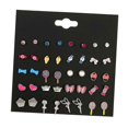 thumbnail image 3 of 20 Pairs Kids Girls Fashion Stud Earrings Set Jewelry------Product code 60635, 3 of 5