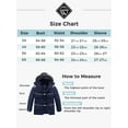 thumbnail image 7 of Wantdo Men's Plus Size Thicken Jacket Recycled Warm Plus Size Winter Coat Insulated Puffer Jacket with Hood Navy 3XL, 7 of 7