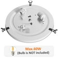 thumbnail image 7 of Vinplus Tiffany 16" Dimmable 3-Light White Finish Bedroom Ceiling Flush Mount Light, 7 of 7