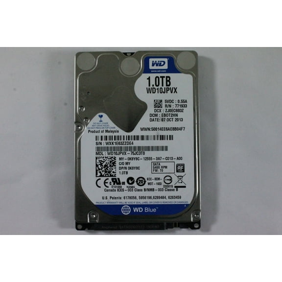 Dell K8Y8C WD10JPVX 2.5" SATA 1000GB 5400 Western Digital Laptop Hard Drive Latitude E6420