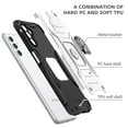 thumbnail image 2 of SaniMore for Samsung Galaxy A14 5G Magnetic Case, Rugged PC & TPU Bumpers Cover Built-in Car Mount & Ring Kickstand Military Grade Shockproof Protective Shell for Samsung A14 5G, Silver, 2 of 7